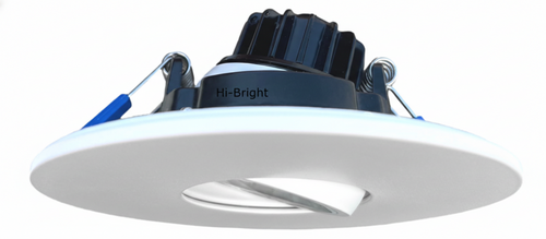 3" Round LED Gimbal Recessed Downlight – 8W, 650 Lumens, 5CCT Adjustable, 4" White Changeable Trim