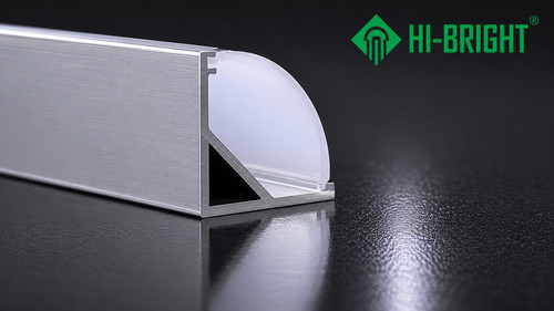 1616A Silver Anodized Aluminum Profile with White Milky Diffuser, 90° Angle, 16x16mm, 3000mm Length