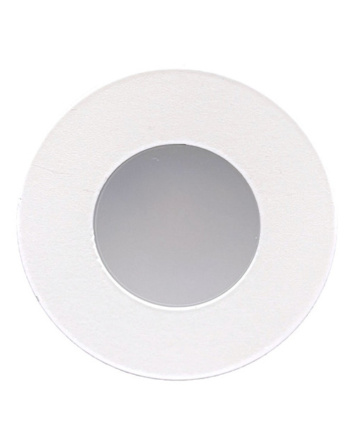 Round Mini LED Puck Light – 1W, 3000K, 20 Lumens, 90 CRI, White Finish