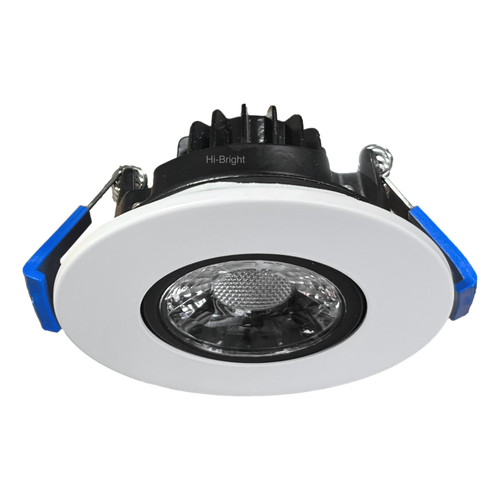 3" Round LED Module Gimbal Recessed Downlight, 8W, 650 Lumens, 5CCT Adjustable (2700K, 3000K, 3500K, 4000K, 5000K), CRI>90, Dimmable, Wet Location, 3" White Changeable Trim/Black Inside