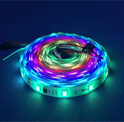5050 Addressable(Running) RGB LED Strip – 60D, 24V, 14.4W/M, 10mm Width, GS1903D IC, IP20, cETLus Certified