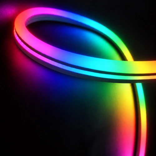 1018 Side /Top View LED Neon Strip Light: 10mm Width x 18mm Height, DC 24V, CRI >90, IP67 Rated,  cETLus Certified