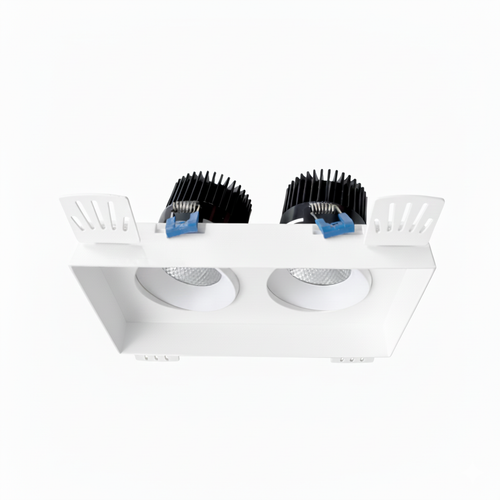 3.5″ Trimless Recessed LED Gimbal Light – 2-Head, 24W, 5CCT Selectable, IC-Rated