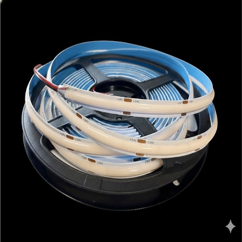 320D FCOB LED Strip – 24V, 15W/M, CRI 90, 10mm Width, IP20, 3000K, cETLus Listed.