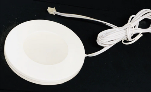 Ultra Slim Round Puck Light with Interchangeable Daisy Chain Magnet Trim, 24V, 2.2W, 150 Lumens, CRI 90, Dimmable, White