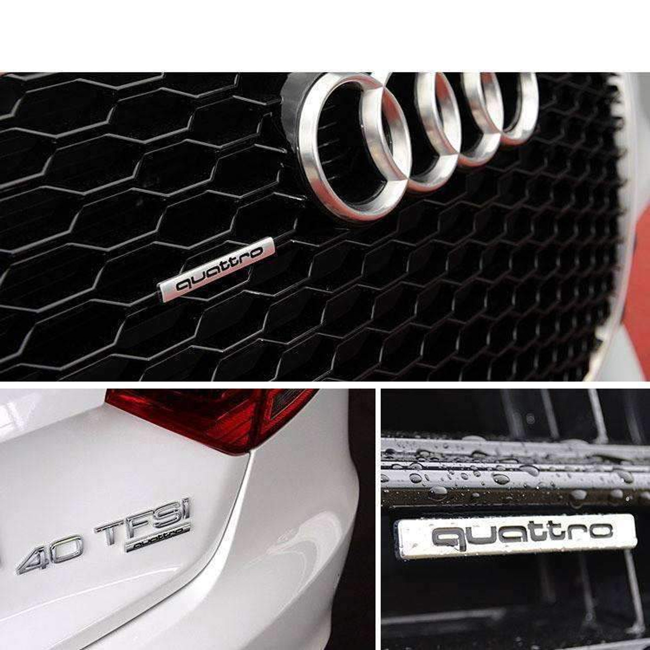 S Line Front Grille Emblem for Audi [Black, Metal, for Grille] - Natalex  Auto