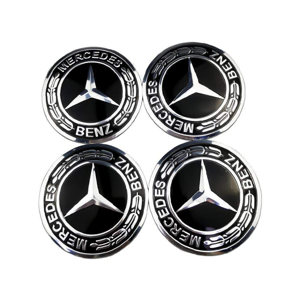 Mercedes Benz Wheel Centre Stickers. Set of 4. Various Sizes.