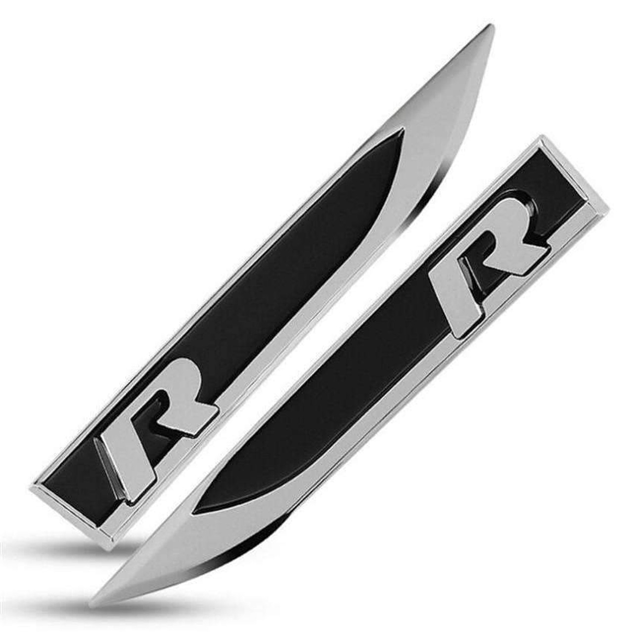 2 pcs R Line Emblem Wing Fender Badge for Volkswagen VW Rline Sticker