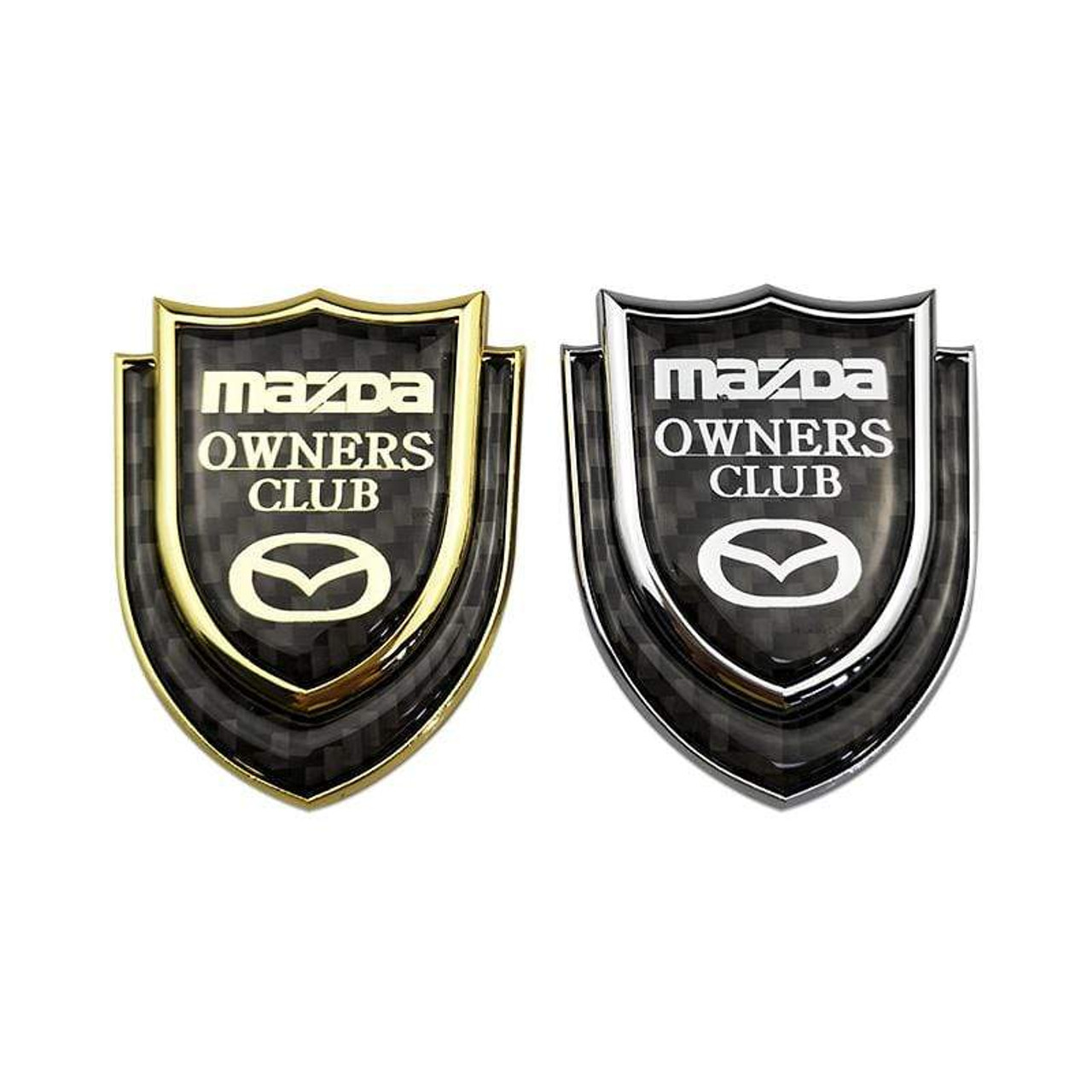 Opname applaus PapoeaNieuwGuinea Auto Mazda Logo Owners Club Shield Emblem Sticker Decal Nameplate