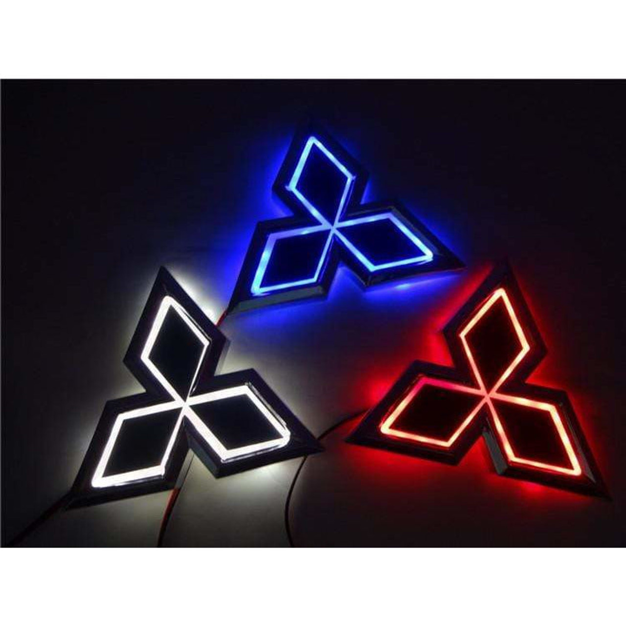 Car Mitsubishi Logo LED light Rear Emblem Sticker