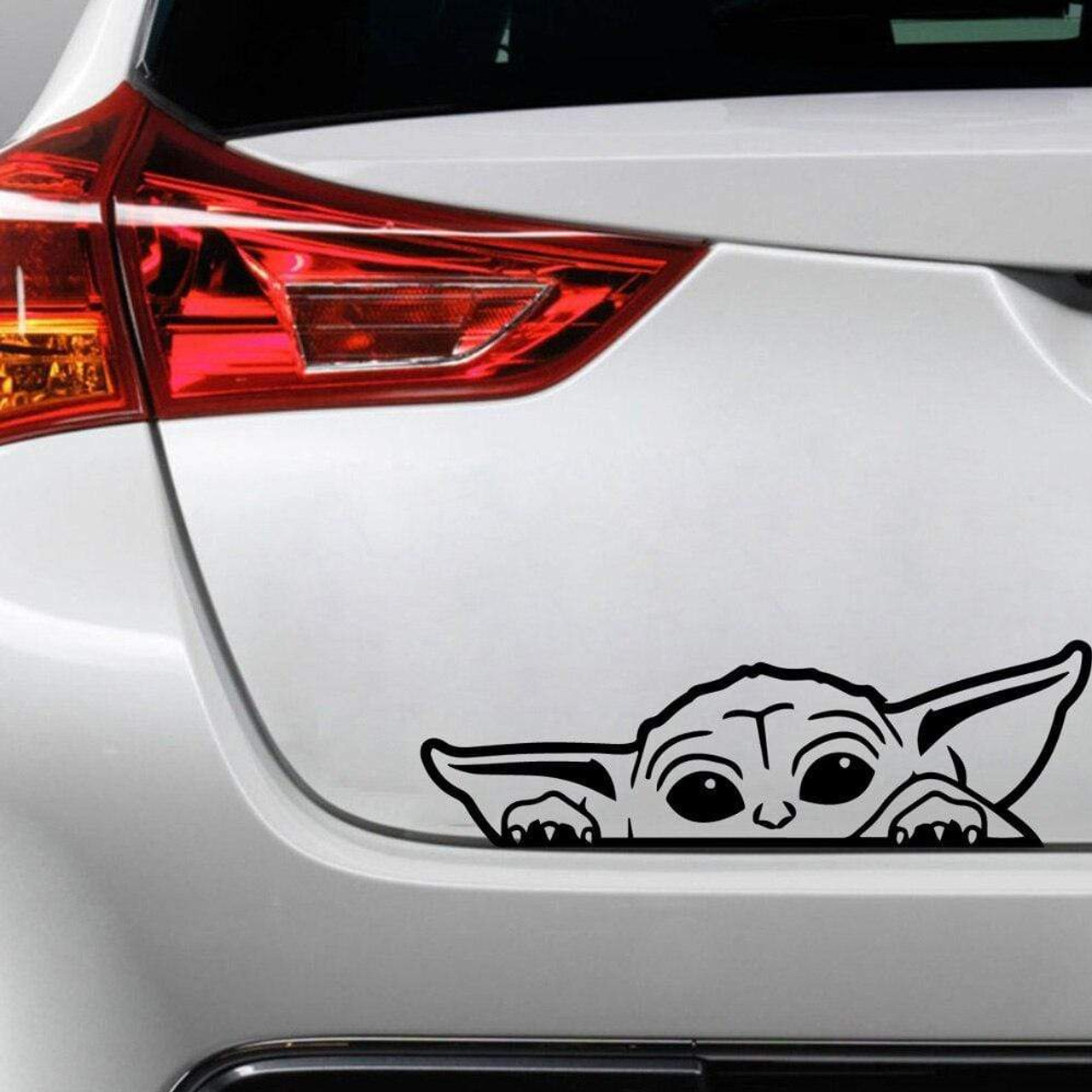 verzending Grootte Oefenen Baby Yoda Vinyl Sticker for Car Adhesive Decoration Decal Sticky Label