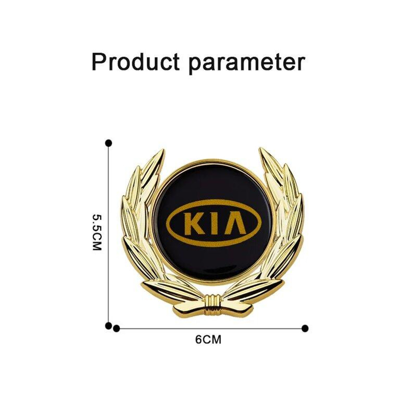 KIA Emblem Sticker Adhesive Tape Silver/Golden Adhesive Decal