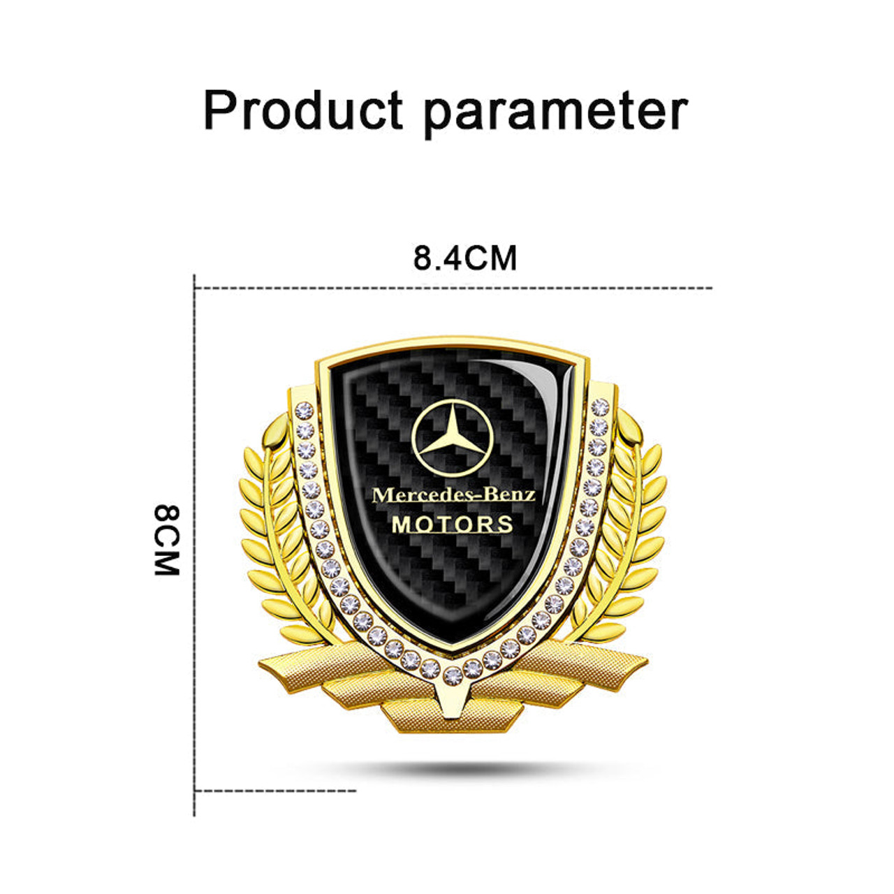 2 Logo Stickers Clé Clefs Mercedes benz 14 mm Emblème Autocollant Voiture