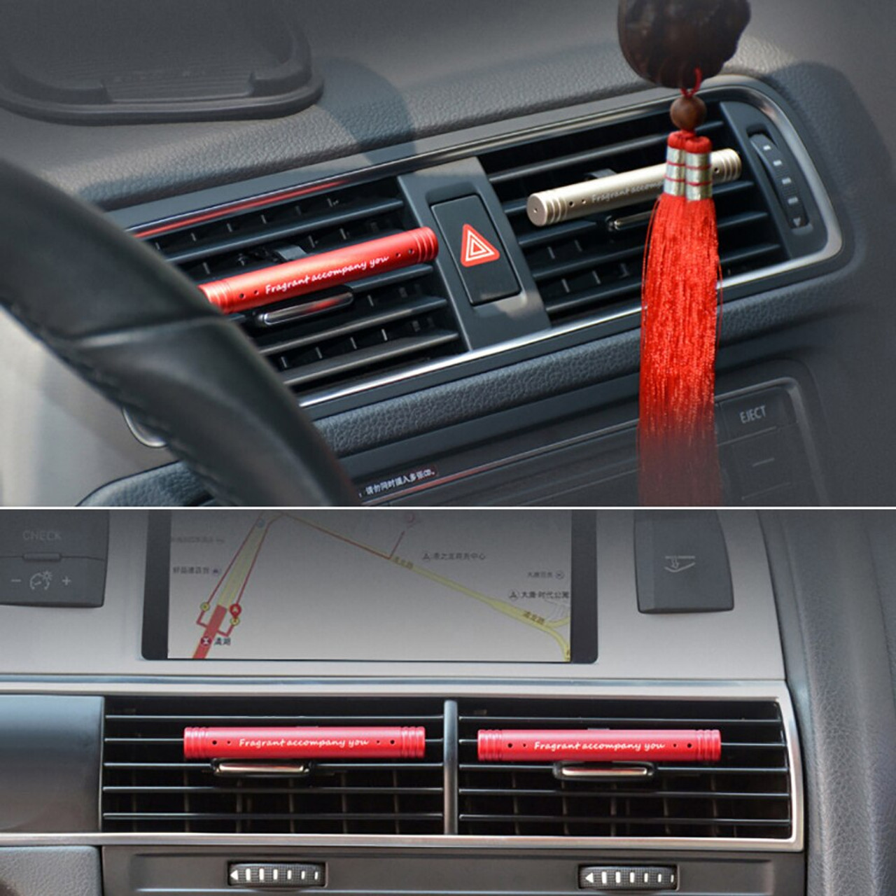 Tube Alloy Clip Car Air Freshener Aromatherapy Diffuser Accessories
