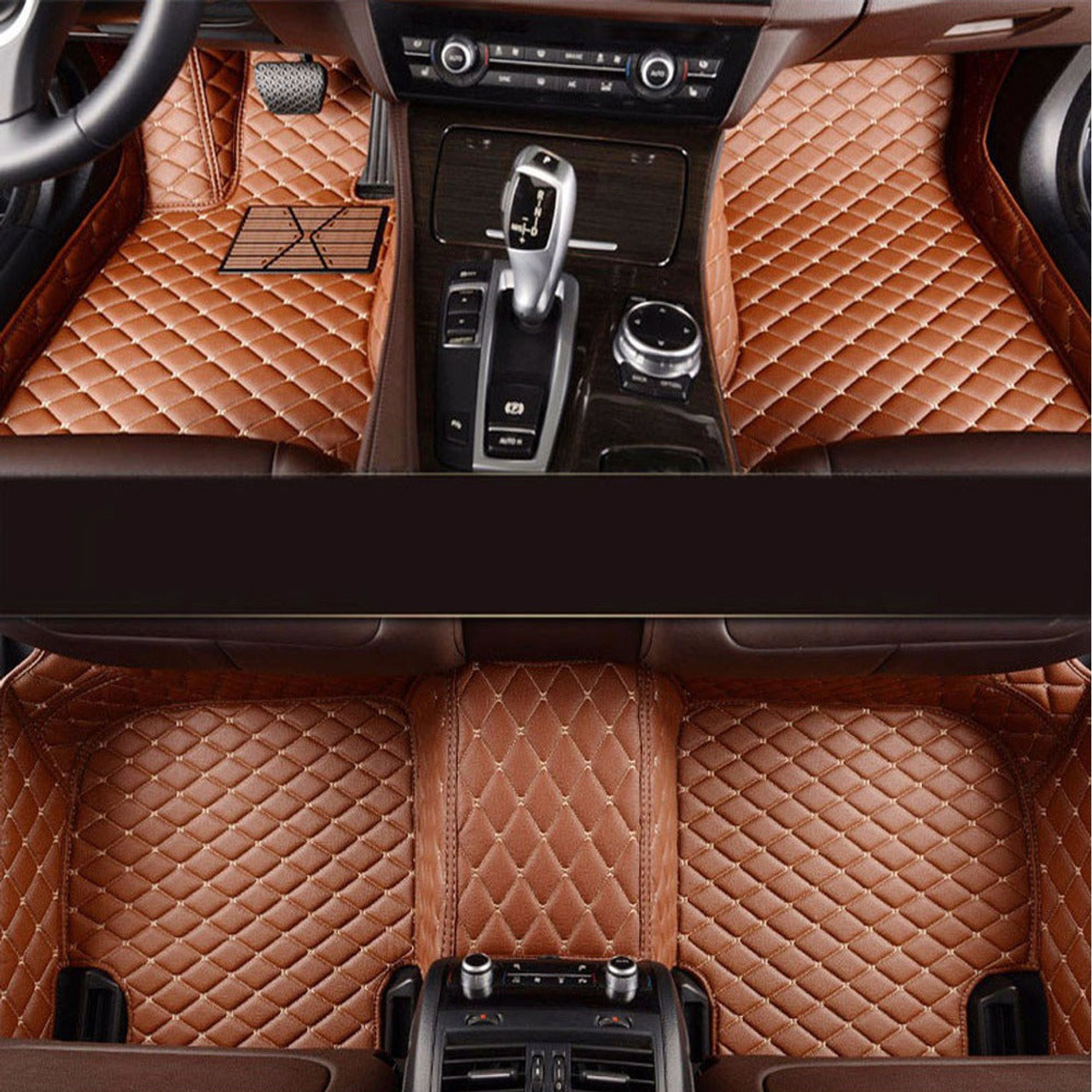 Lincoln Leather Car Floor Mats Waterproof Dust-proof Protects Auto