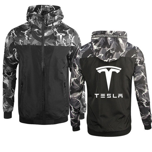 Tesla Camouflage Jacket Black Gray / M
