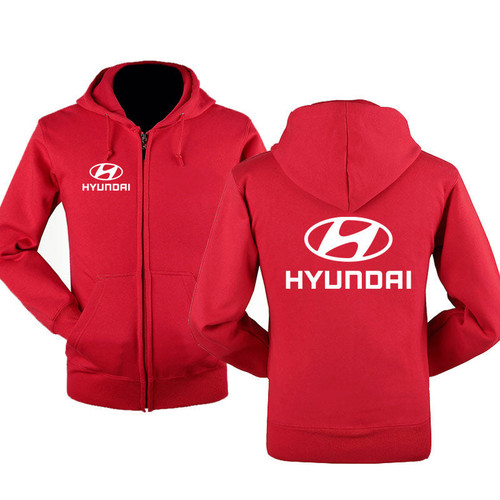 Hyundai Hoodie Zipper Jacket Red / M