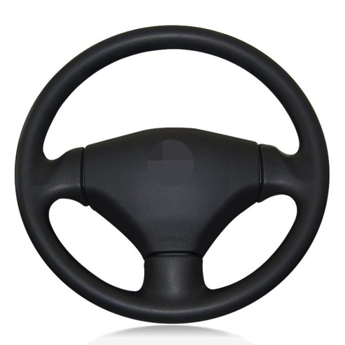 Peugeot 206 2003-2006 Steering Wheel Cover Black Thread