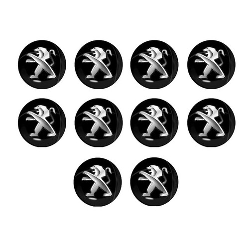 10pcs Peugeot Buttons Vinyl Decals