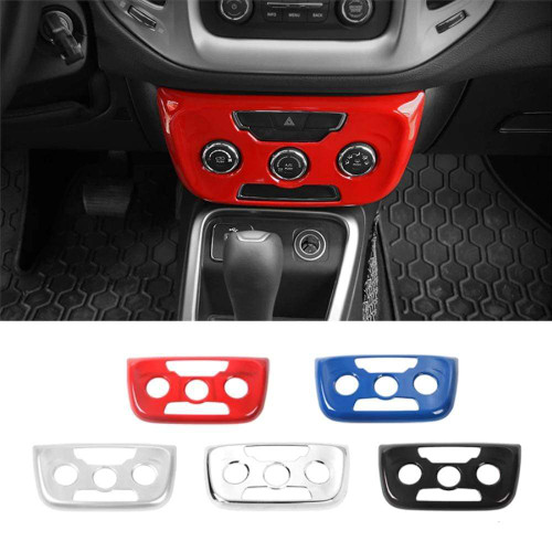 Car Air Conditioning Switch Fame Cover Stickers for Jeep Renegade Auto