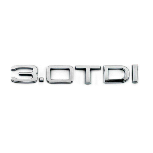 AUDI 3.0 TDI Silver Emblem Sticker