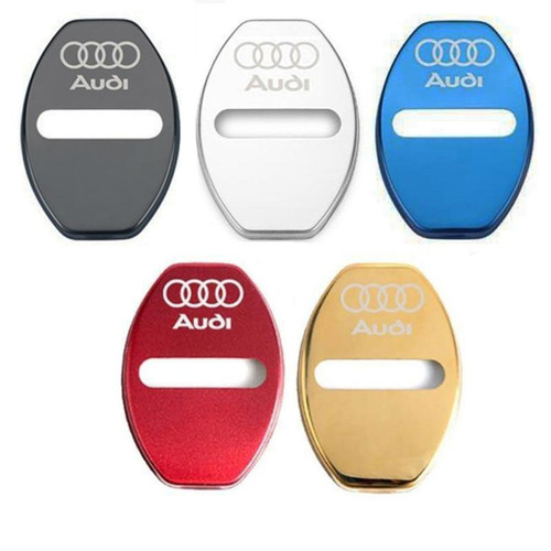 4pcs Audi Logo Door Lock Cover for A3 A4L Q2L ect