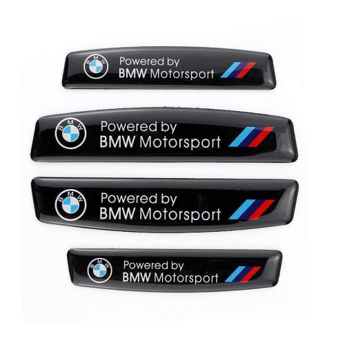 4pcs Powered by BMW Motorsport Door Edge Protection Sticker BMW Logo