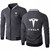 Tesla Sweatshirt Jacket Gray / S