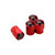 4pcs STI Tire Valve Caps for Subaru - Black Red-1