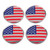 4pcs 56.5mm USA National Flag Wheel Centre Stickers