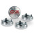 4pcs OZ Racing 60mm Wheel Center Caps for Volkswagen - Silver&Red