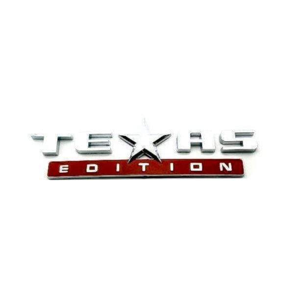 TEXAS EDITION Silver/Red Emblem Sticker