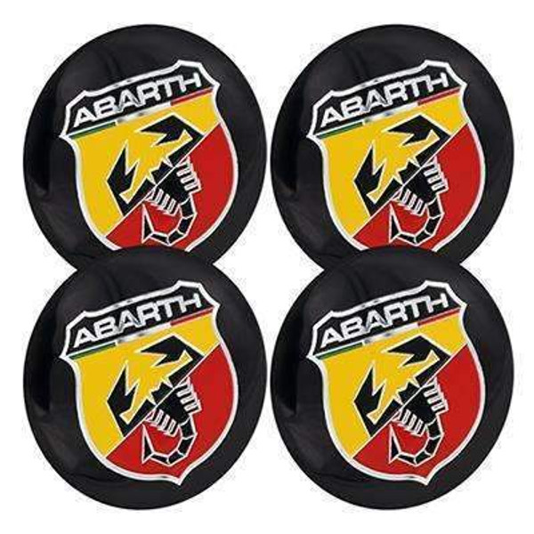 4pcs 56.5 mm Fiat Scorpion Abarth Emblem Wheel Center Hub Caps Stickers