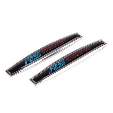 2 pcs RS Racing Performance Parts Emblem for Ford RS3, RS4, RS5, RS5