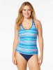 BEACH HOUSE SPORT AMBITION FITTED TANKINI - SHADY PALMS RIB