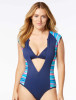 BEACH HOUSE SPORT ENDURANCE ONE PIECE - SHADY PALMS RIB