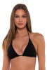SUNSETS SOLID STARLETTE TRIANGLE TOP (D-E CUP) - BLACK