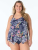 BEACH HOUSE KERRY MESH LAYER UNDERWIRE TANKINI - INDIGO JUNGLE (18W-22W)