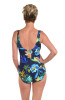 MAXINE INDIGO VINEYARD SIDE SHIRRED ONE PIECE
