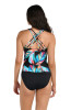 24TH & OCEAN MOONLIT LEAF UNDERWIRE CROSSBACK TANKINI