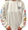 OBX SURFWASH CREW WITH PATCHES SWEATSHIRT
