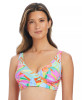 BLEU BY ROD BEATTIE BELLISSIMO BOTANICA BANDED WRAP BIKINI TOP