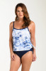 MAXINE TOILE DE TROPICAL SCOOP NECK FAUX TANKINI ONE PIECE