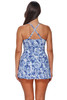 SUNSETS PRINTED SIENNA SWIM DRESS (12-16) - ISLAND INK RIB