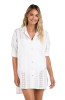 LA BLANCA EYELET COVERS CAMP SHIRT
