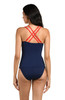 LA BLNACA MISS AMERICANA UNDERWIRE LACE UP TANKINI
