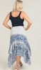 ANGIE HANKY HEM SMOCKED WAIST MAXI SKIRT