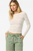 O'NEILL MARLIZ LACE LONG SLEEVE TOP