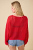 MAINSTRIP USA ROPE EMBROIDERED  LONG SLEEVE TOP