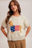 HEM & THREAD CREW NECK SHORT SLEEVE USA PUPPY TOP